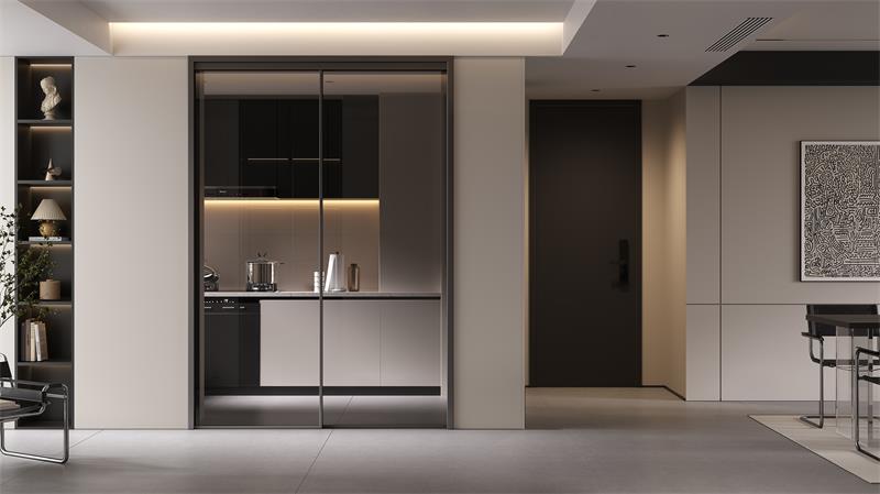 单包钛镁合金单玻推拉门