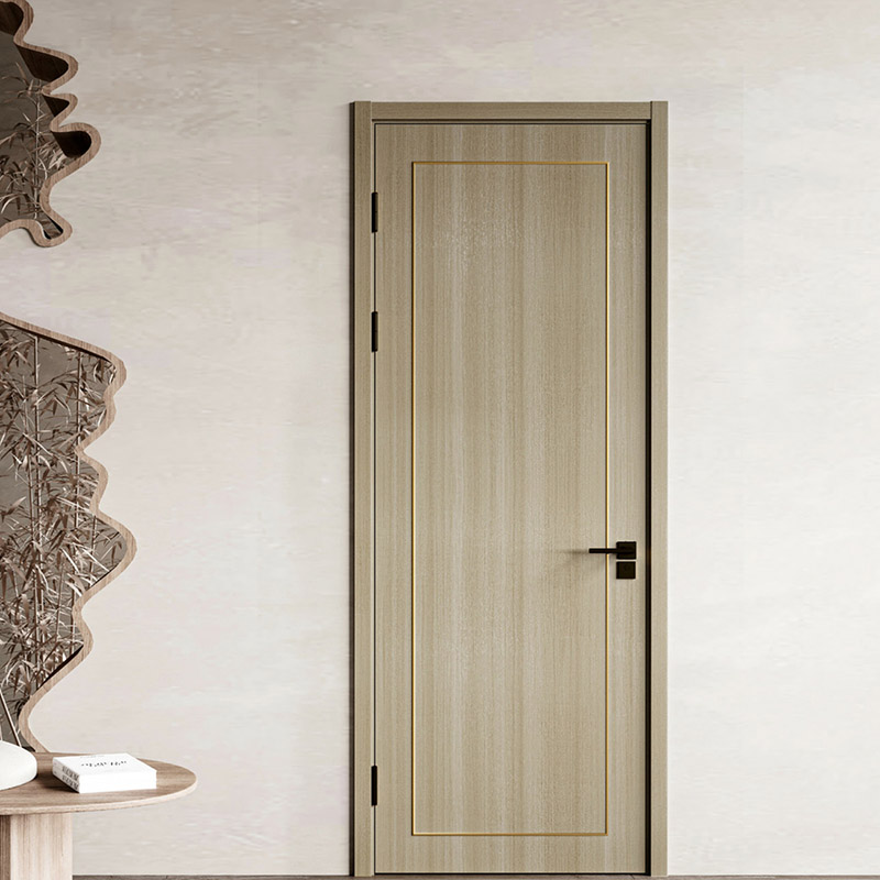 免漆金属线门+实木复合门套