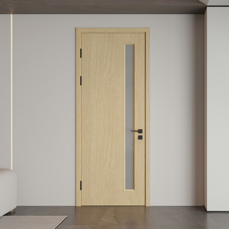 免漆玻璃门+实木复合门套